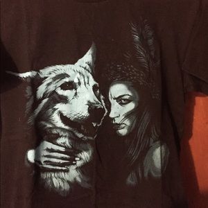 Wolf native girl Tshirt